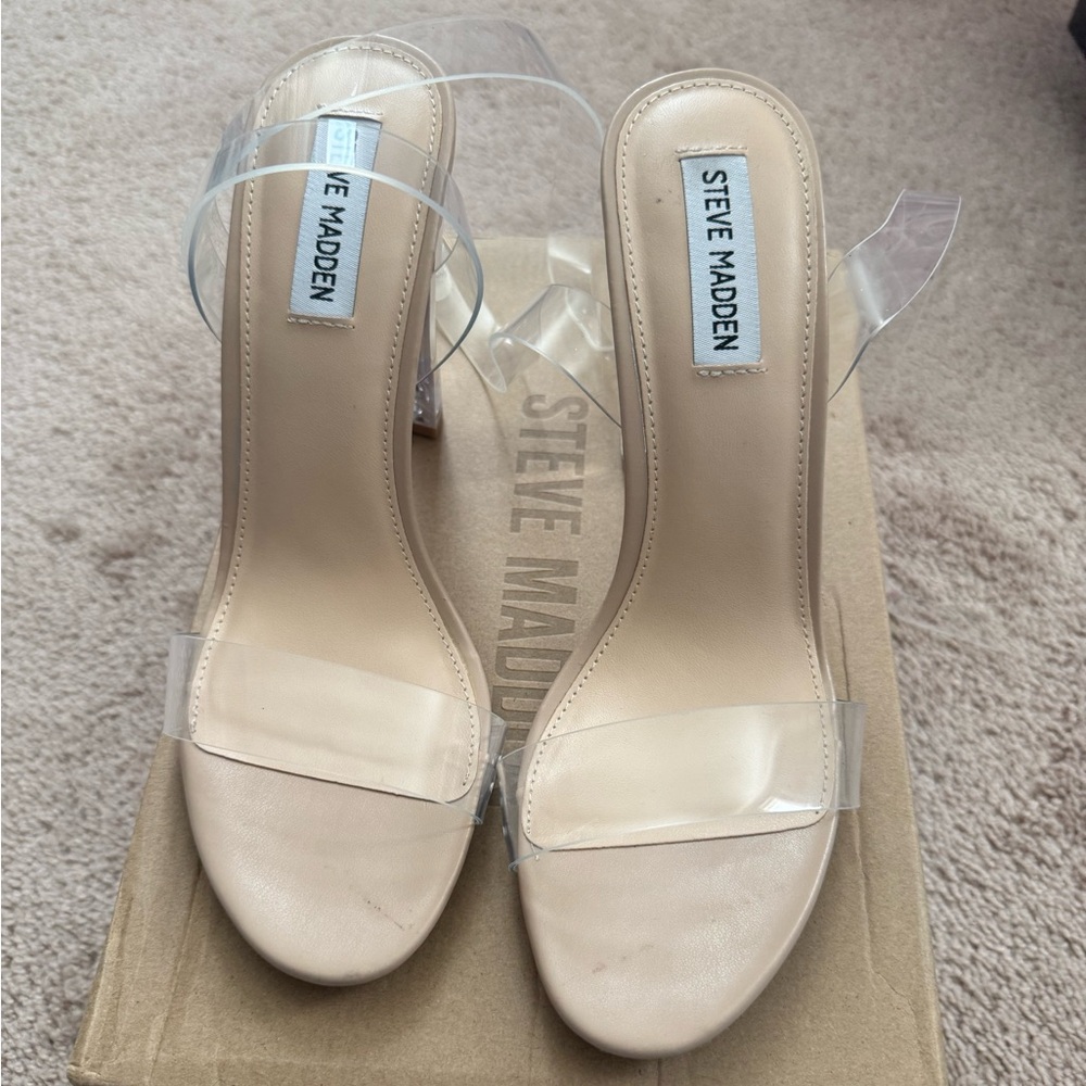 Steve Madden Women's Clear Strap Heels